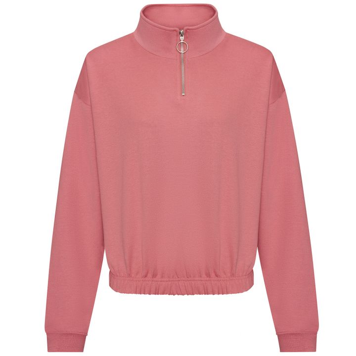 AWDis Cropped 1/4 Zip Sweatshirt