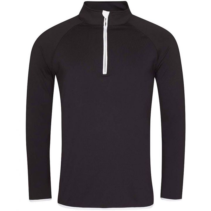 Awdis Just Cool Zip Contrast  Sweatshirt