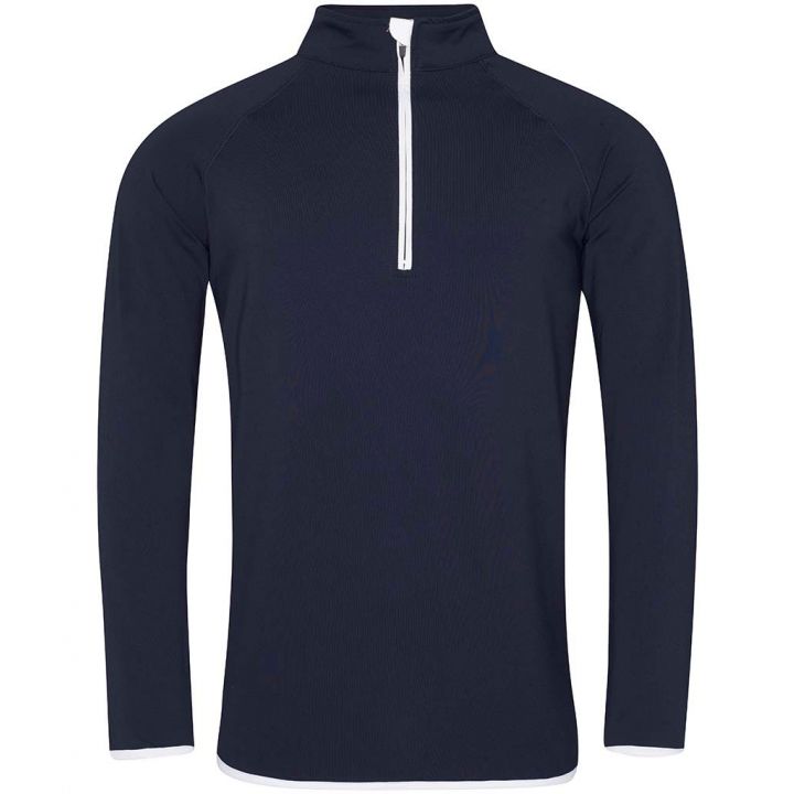 Awdis Just Cool Zip Contrast  Sweatshirt